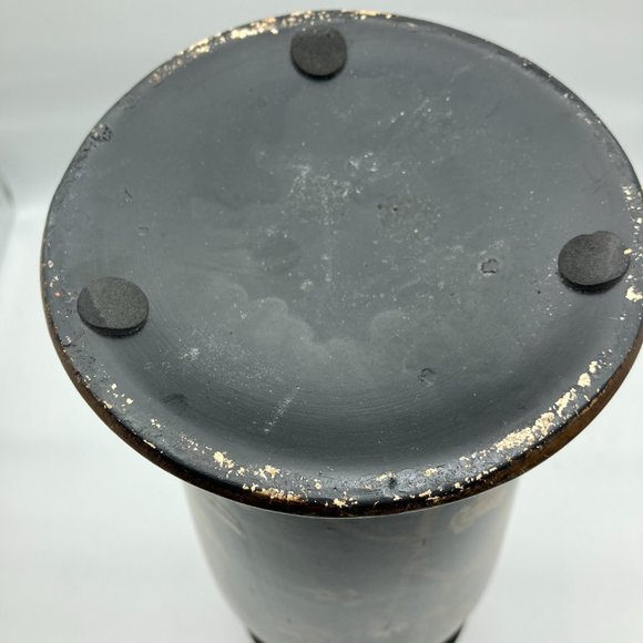 16.5" Large Floral Ceramic Vase, China, 6.5" Diameter 5 lbs. 7.5 oz. - Picture 4 of 4